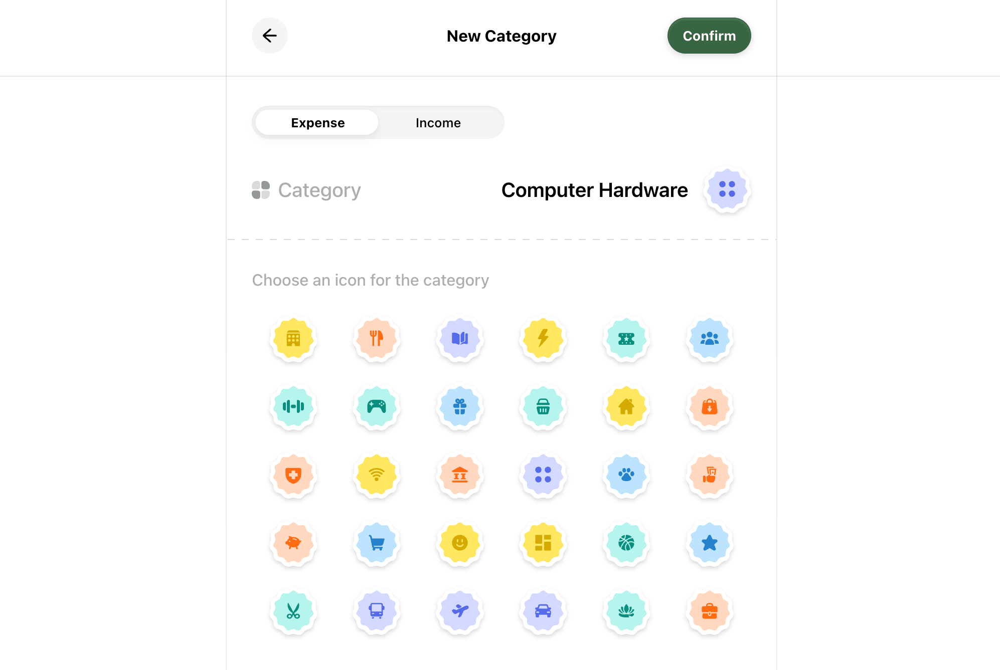 Create new category