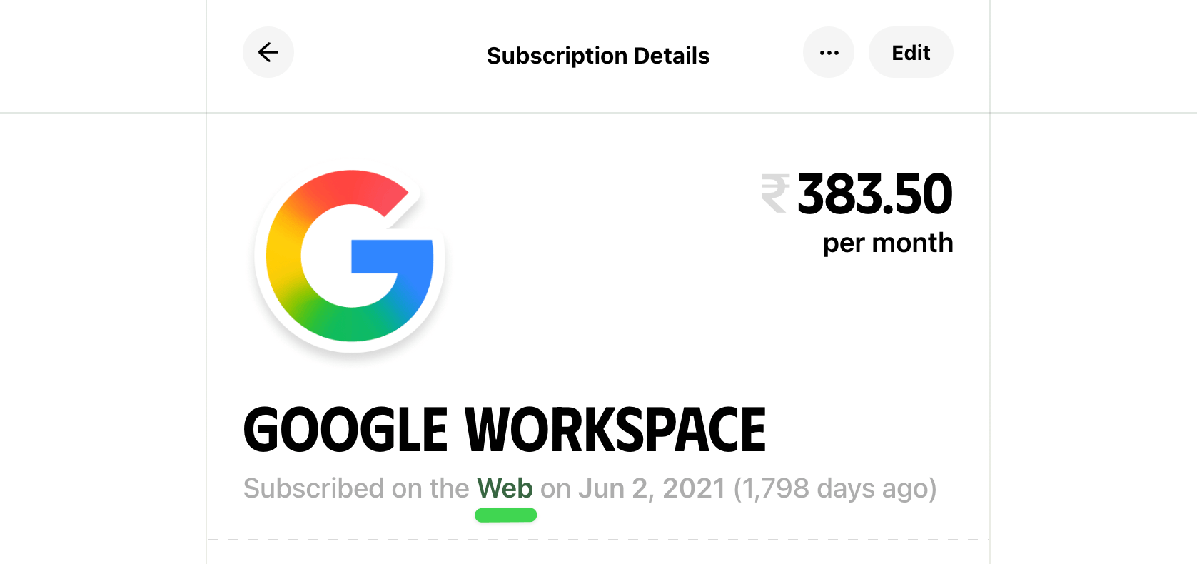 Highlighted subscription source