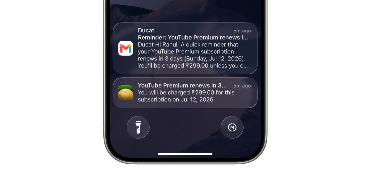 Subscription reminder